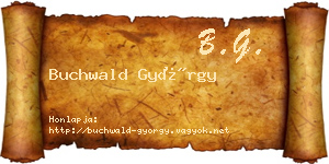 Buchwald György névjegykártya