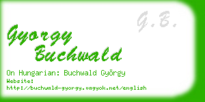 gyorgy buchwald business card