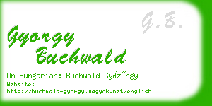 gyorgy buchwald business card